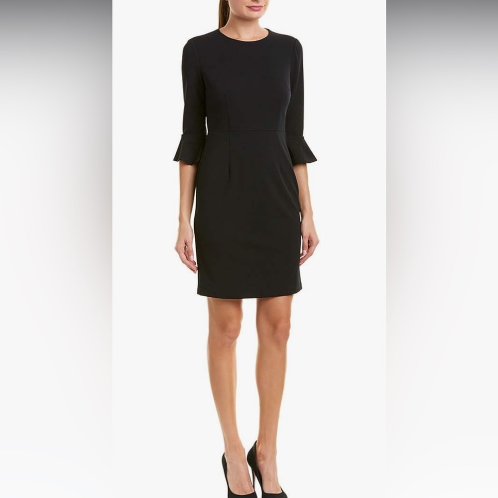 NWT Donna Morgan black bell sleeve sheath dress - size 2 women